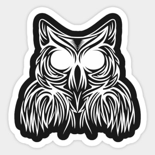 beauty OWL WHITE Sticker